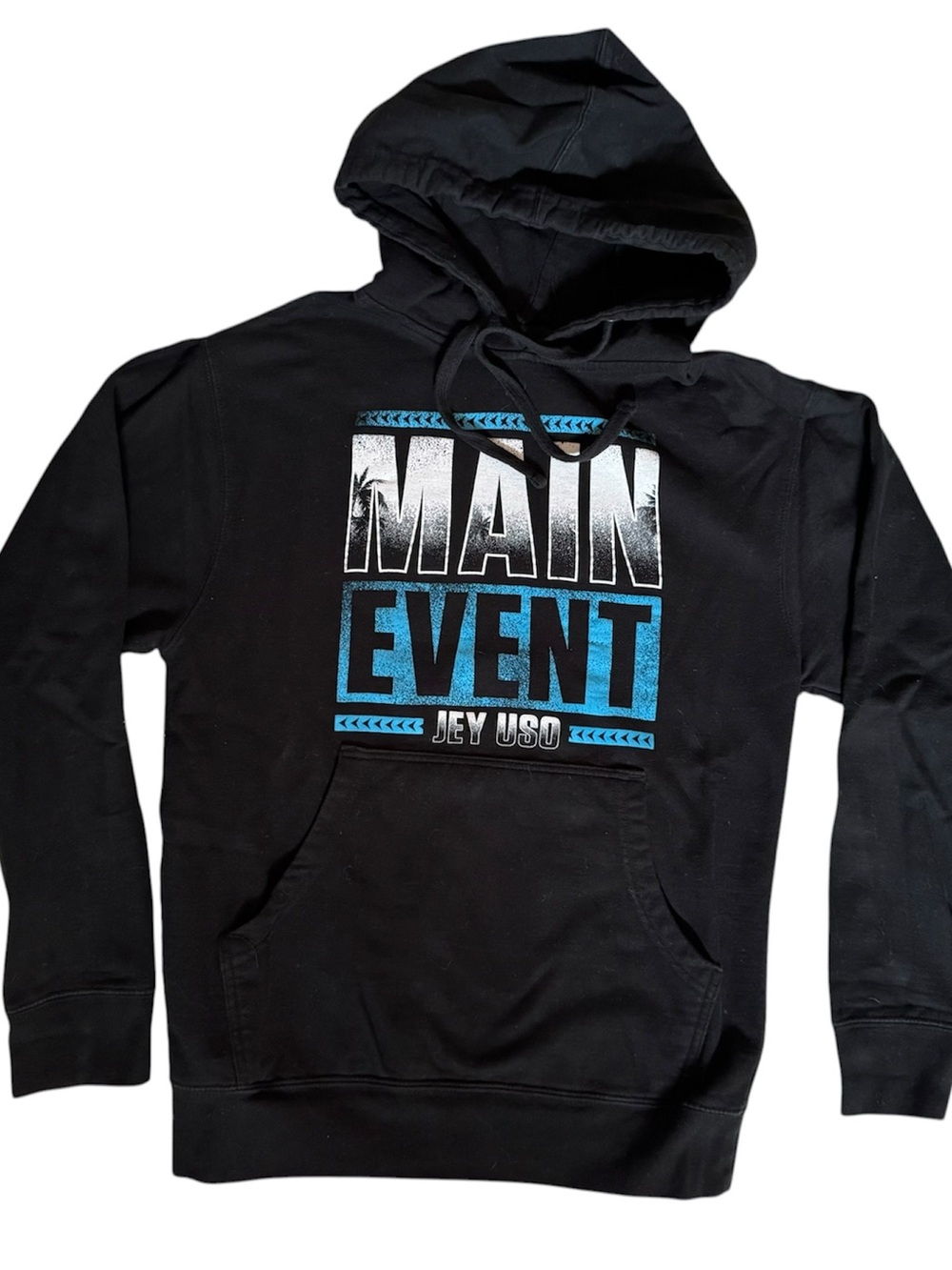 WWE Authentic Jey Uso Main Event Hoodie Sweatshirt Black Size Small
